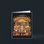 Funny Thanksgiving Gnome Squad With Festive Autumn Card<br><div class="desc">Funny Thanksgiving Gnome Squad With Festive Autumn Foliage Long Sleeve</div>