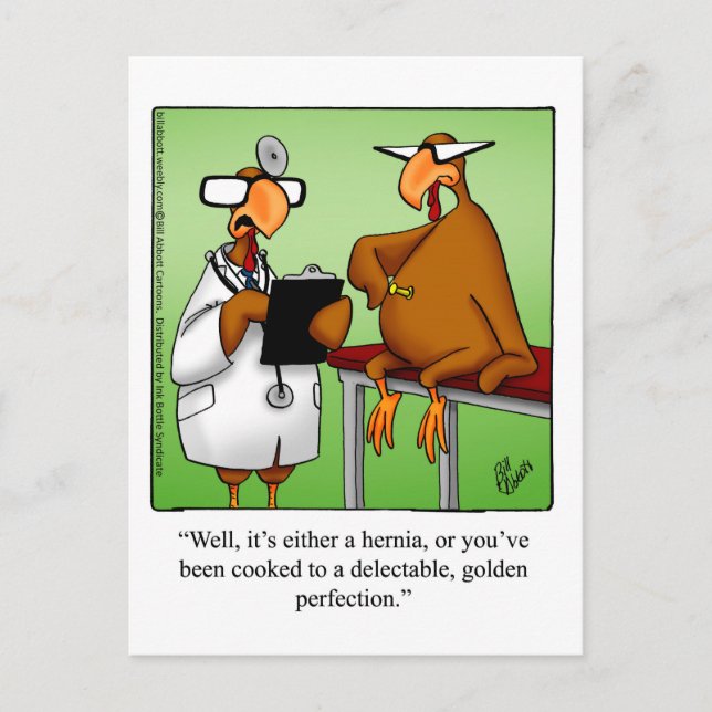 Funny Thanksgiving  "Golden Perfection" Postcard (Front)