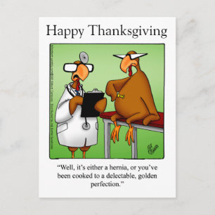 Funny Thanksgiving  "Golden Perfection" Postcard