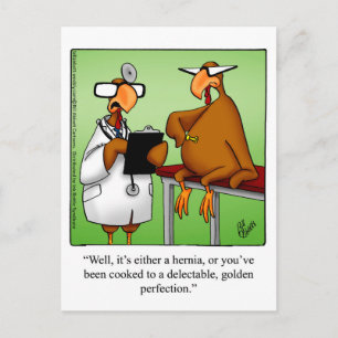 Funny Thanksgiving "Golden Perfection" Postcard