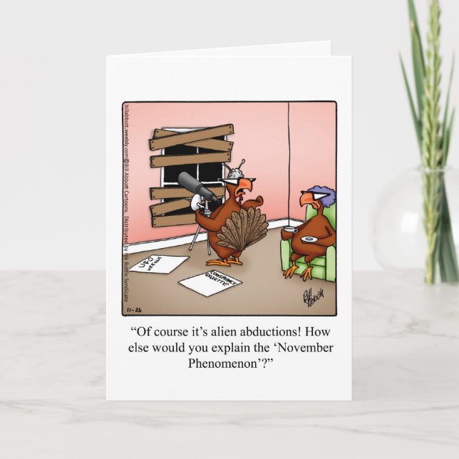 Funny Thanksgiving Greeting Card "Spectickles" (Front)