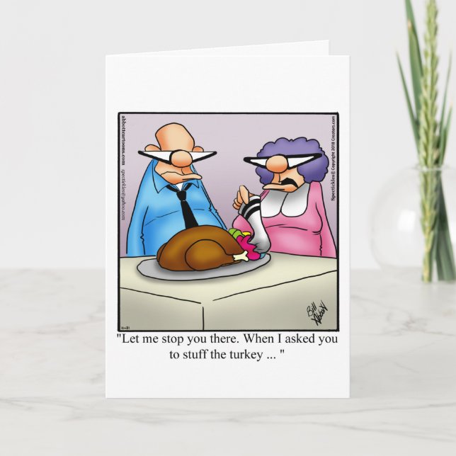 Funny Thanksgiving Greeting Card "Spectickles" (Front)