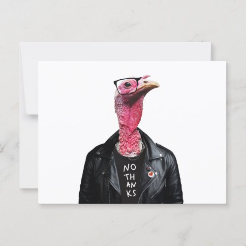 Funny Thanksgiving Greeting with cool Mr Turkey  Postcard