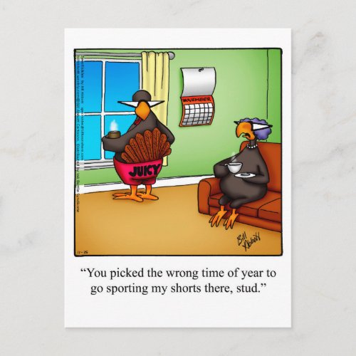 Funny Thanksgiving Holiday Postcard