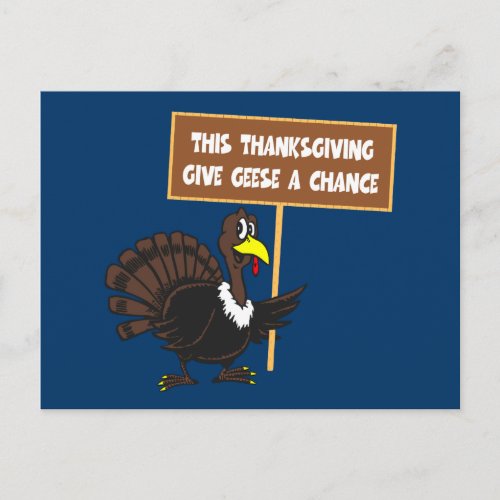 Funny thanksgiving holiday postcard