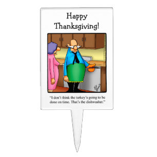 Funny Thanksgiving Humor Cake Pick