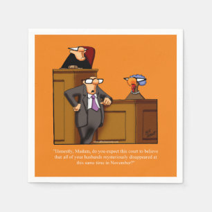 Funny Thanksgiving Humor Cocktail Napkins