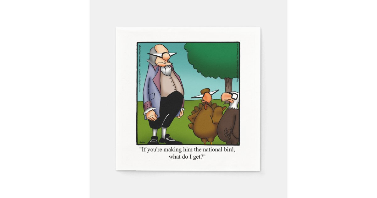 Funny Thanksgiving Humor Cocktail Party Napkins | Zazzle