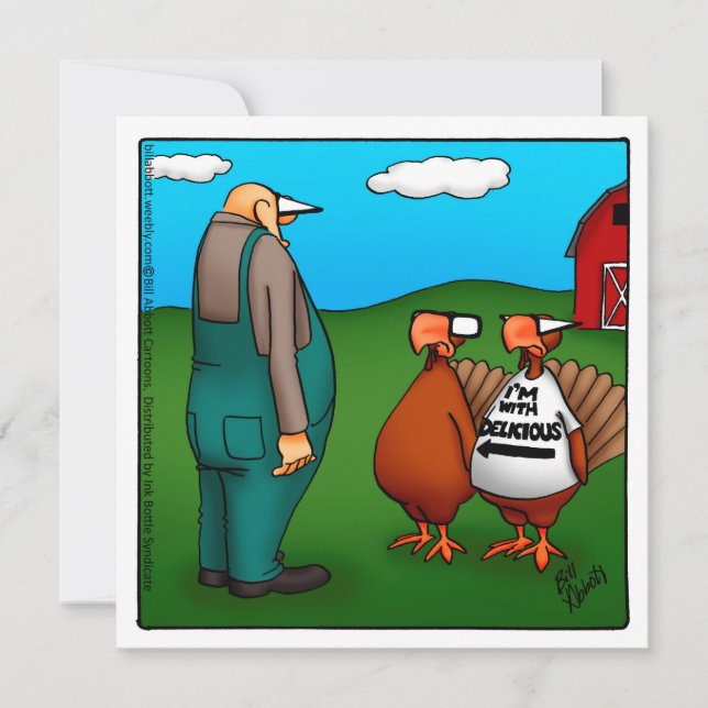 Funny Thanksgiving Humor Dinner Invitations (Front)