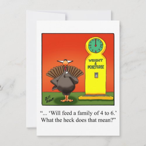 Funny Thanksgiving Humor Dinner Invitations