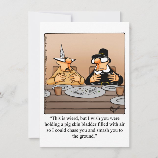 Funny Thanksgiving Humor Dinner Invitations (Front)