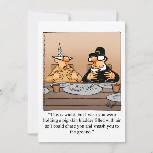 Funny Thanksgiving Humor Dinner Invitations