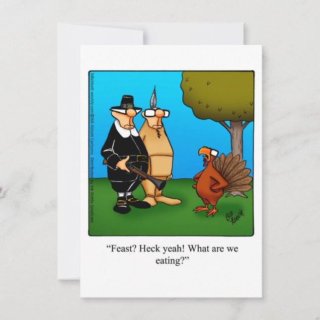 Funny Thanksgiving Humor Dinner Invitations (Front)