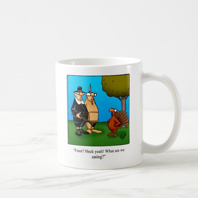 Funny Thanksgiving Humor "Feast" Mug (Right)