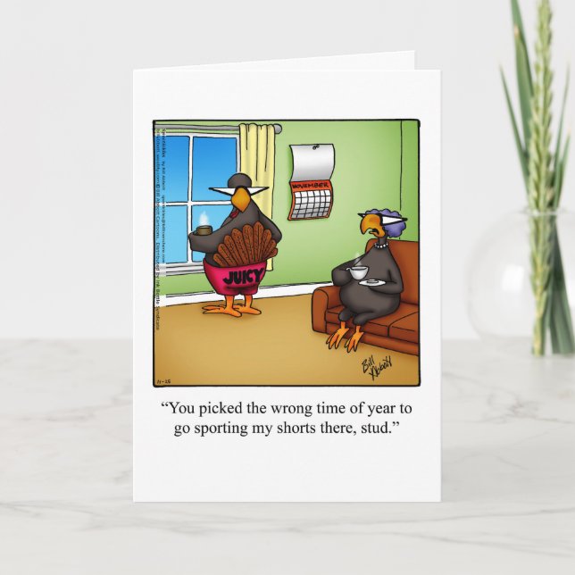 Funny Thanksgiving Humor Greeing Card (Front)
