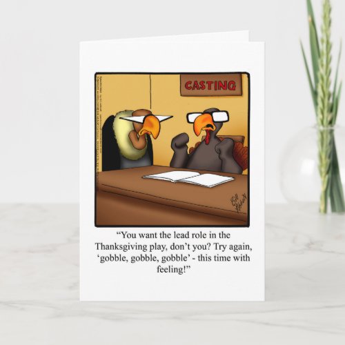 Funny Thanksgiving Humor Greeting Card