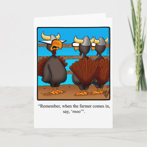 Funny Thanksgiving Humor Greeting Card