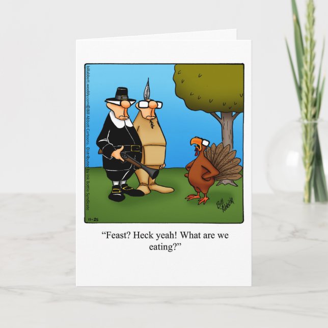 Funny Thanksgiving Humor Greeting Card (Front)