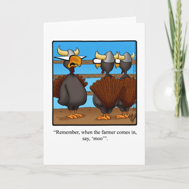 Funny Thanksgiving Humor Greeting Card (Front)