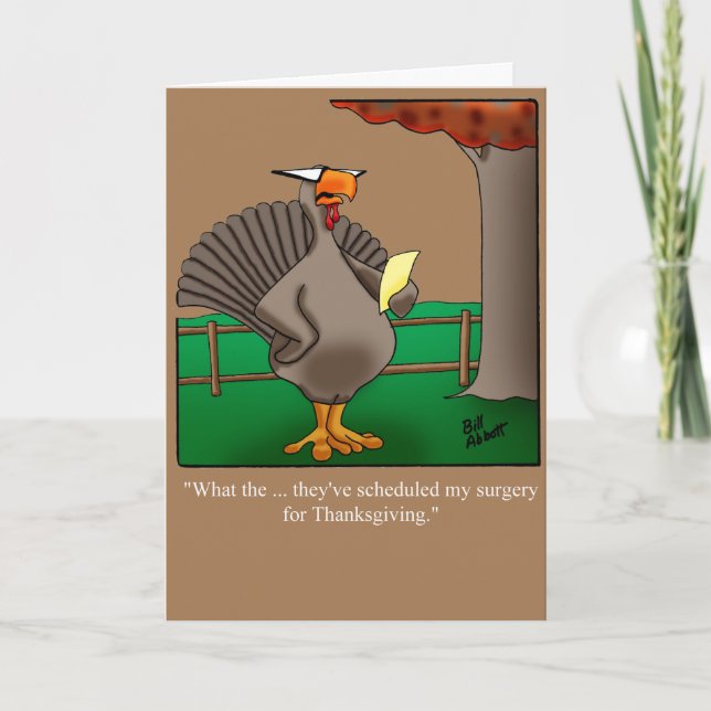 Funny Thanksgiving Humor Greeting Card (Front)