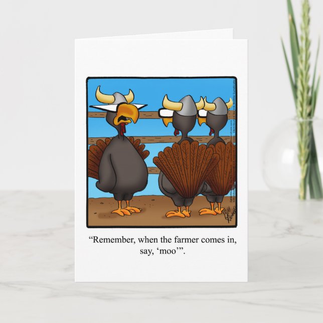 Funny Thanksgiving Humor Greeting Card (Front)
