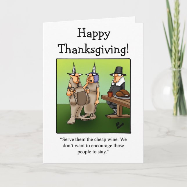 Funny Thanksgiving Humor Greeting Card (Front)