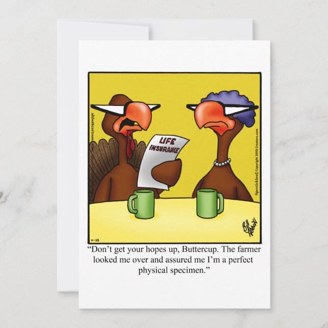 Funny Thanksgiving Humor Holiday Card (Front)