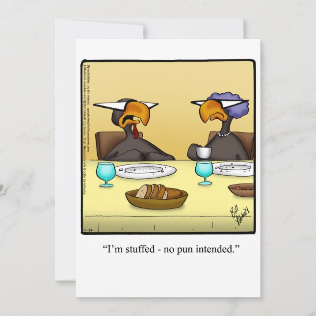 Funny Thanksgiving Humor Holiday Card (Front)