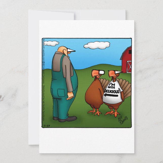 Funny Thanksgiving Humor Holiday Card (Front)