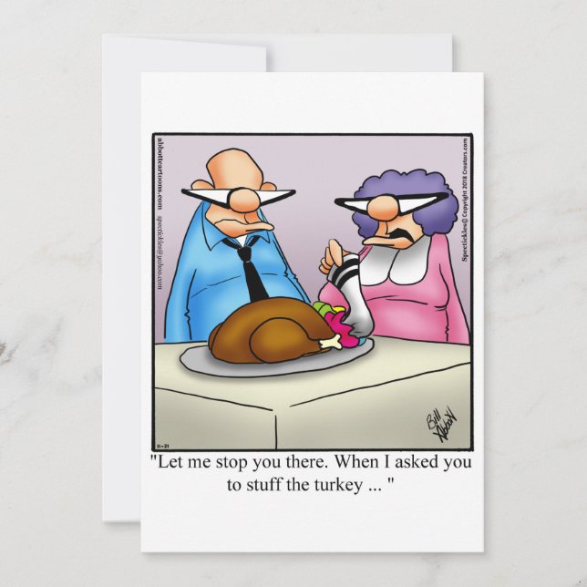 Funny Thanksgiving Humor Holiday Card (Front)