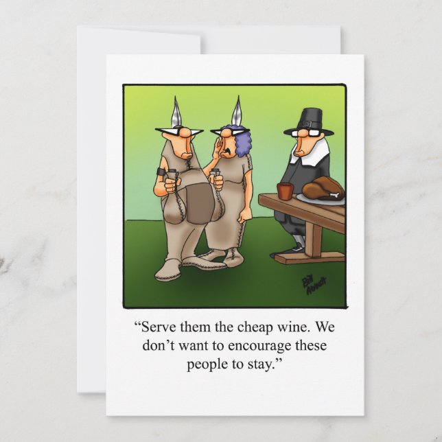 Funny Thanksgiving Humor Holiday Card (Front)