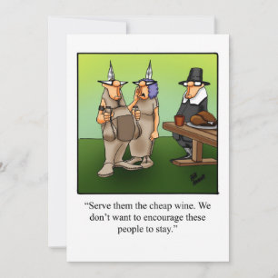 Funny Thanksgiving Humor Holiday Card
