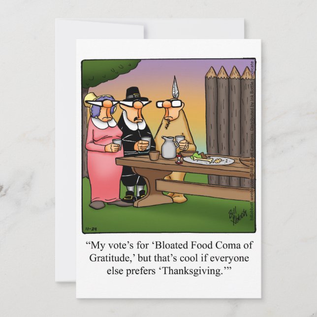 Funny Thanksgiving Humor Holiday Card (Front)