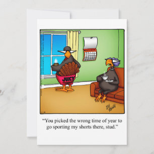 Funny Thanksgiving Humor Holiday Card