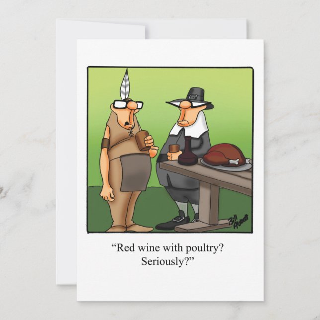Funny Thanksgiving Humor Holiday Card (Front)