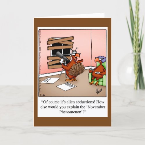 Funny Thanksgiving Humor Holiday Greeting Card