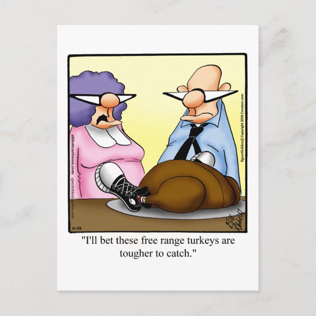 Funny Thanksgiving Humor Holiday Postcard (Front)