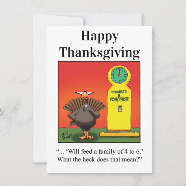 Funny Thanksgiving  Humor Invitations (Front)