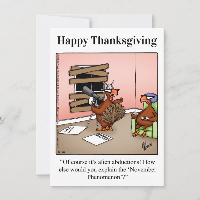 Funny Thanksgiving  Humor Invitations (Front)