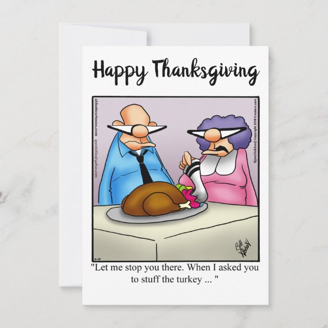Funny Thanksgiving  Humor Invitations (Front)