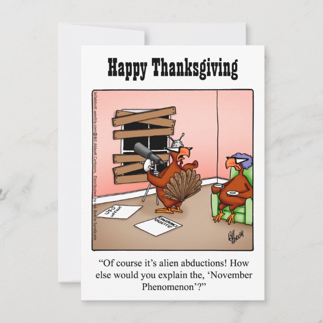 Funny Thanksgiving  Humor Invitations (Front)