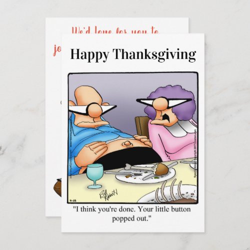 Funny Thanksgiving  Humor Invitations