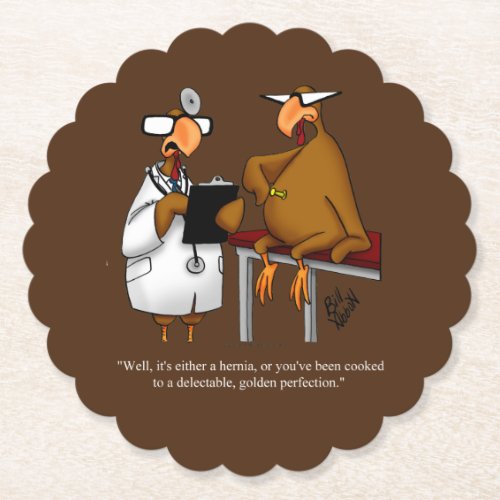 Funny Thanksgiving Humor Paper Coaster