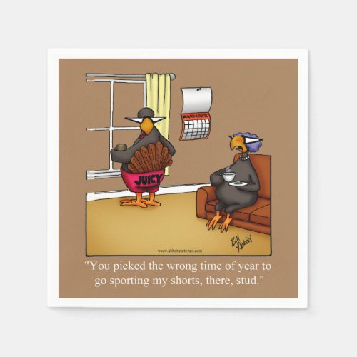 Funny Thanksgiving Humor Party Napkins