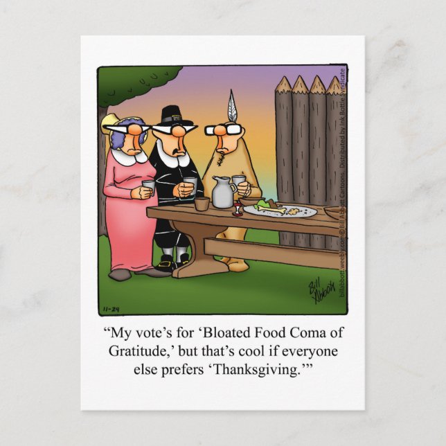 Funny Thanksgiving Humor Postcard (Front)