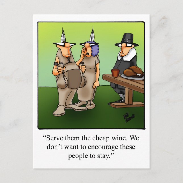 Funny Thanksgiving Humor Postcard (Front)