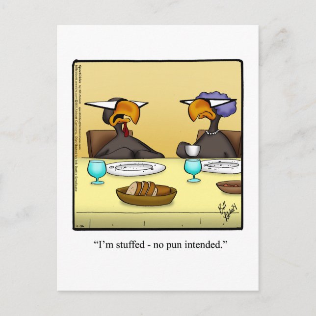 Funny Thanksgiving Humor Postcard (Front)