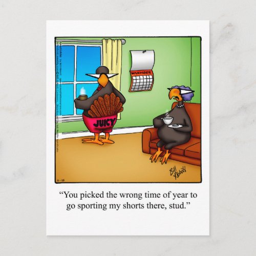 Funny Thanksgiving Humor Postcard
