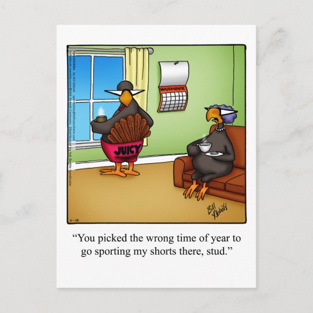 Funny Thanksgiving Humor Postcard (Front)