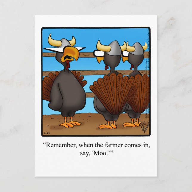 Funny Thanksgiving Humor Postcard (Front)